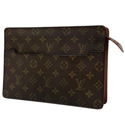 【中古】LOUIS VUITTON | ルイ・ヴィトン ポシェットオム モノグラム クラッチバッグ セカンドバッグ M51795 ブラウン【尾張小牧店】
