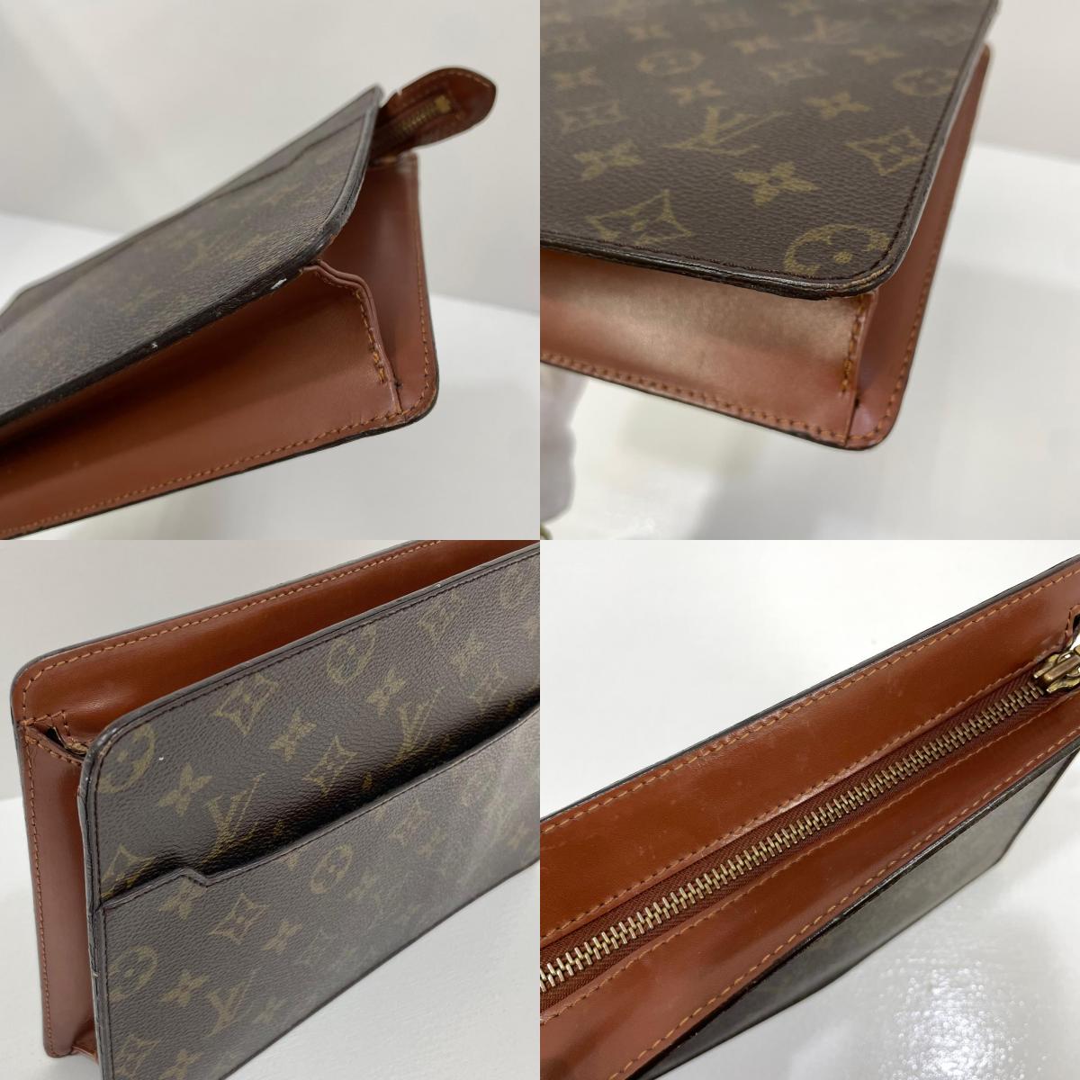 【中古】LOUIS VUITTON | ルイ・ヴィトン ポシェットオム モノグラム クラッチバッグ セカンドバッグ M51795 ブラウン【尾張小牧店】