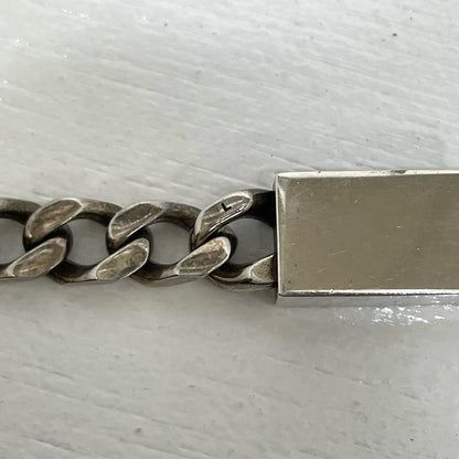 【中古】SAINT LAURENT | サンローラン メタルチェーン ブレスレット アシンメトリー 731208 シルバー Lサイズ【尾張小牧店】