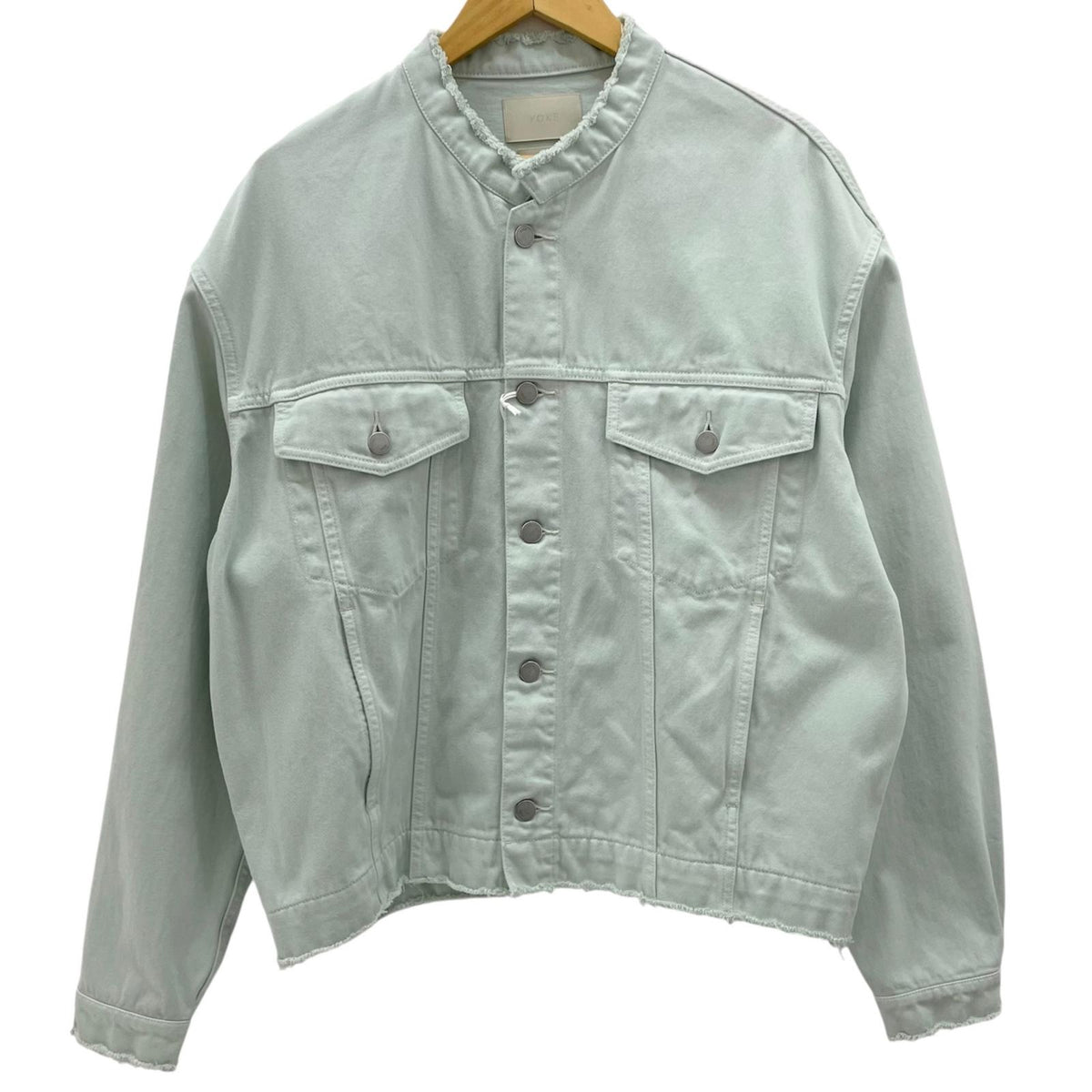 【中古】YOKE | ヨーク 23SS CUT-OFF WIDE DENIM TRUCKER JACKET デニムジャケット YK23SS0470B ミストグリーン サイズ：2【尾張小牧店】