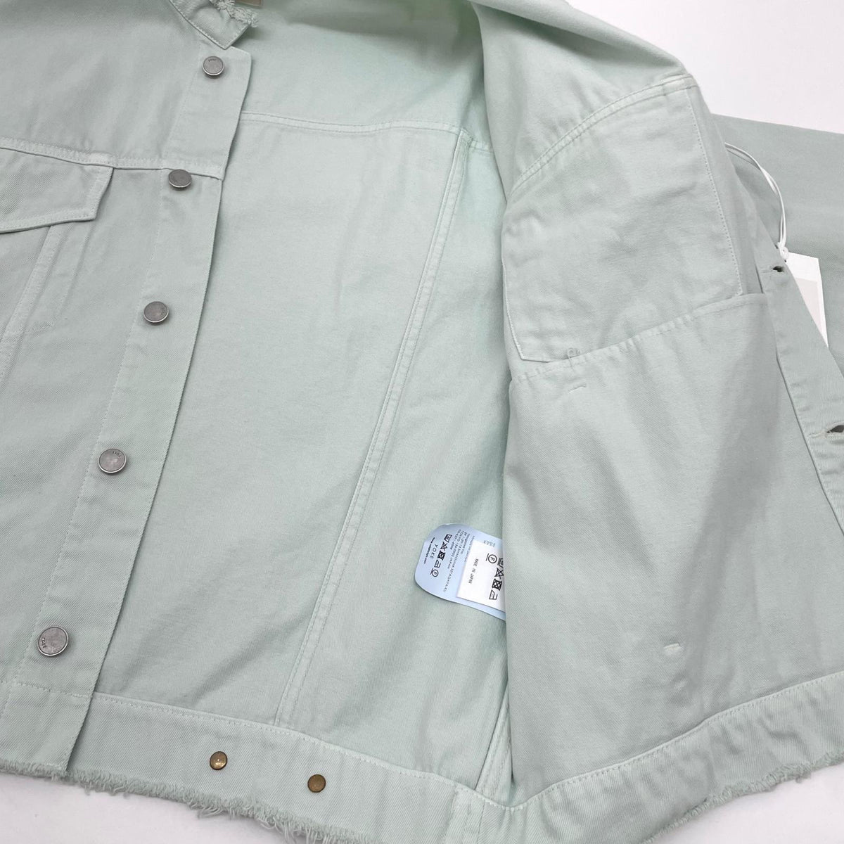 【中古】YOKE | ヨーク 23SS CUT-OFF WIDE DENIM TRUCKER JACKET デニムジャケット YK23SS0470B ミストグリーン サイズ：2【尾張小牧店】