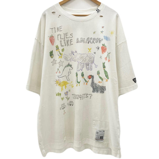 【中古】MIHARA YASUHIRO | ミハラヤスヒロ　26SS Kids Doodle Printed T-shirt 半袖Ｔシャツ J16TS831 ホワイト サイズ：50【尾張小牧店】
