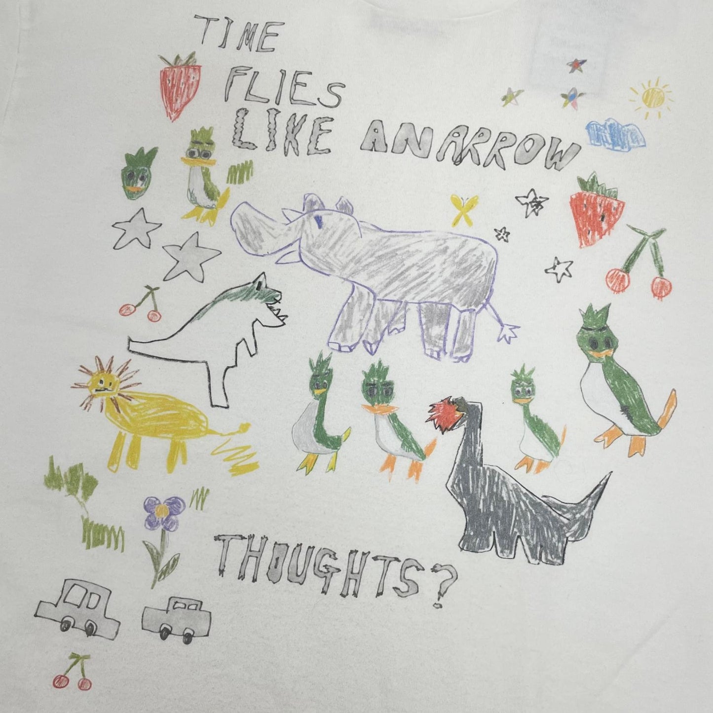 【中古】MIHARA YASUHIRO | ミハラヤスヒロ　26SS Kids Doodle Printed T-shirt 半袖Ｔシャツ J16TS831 ホワイト サイズ：50【尾張小牧店】