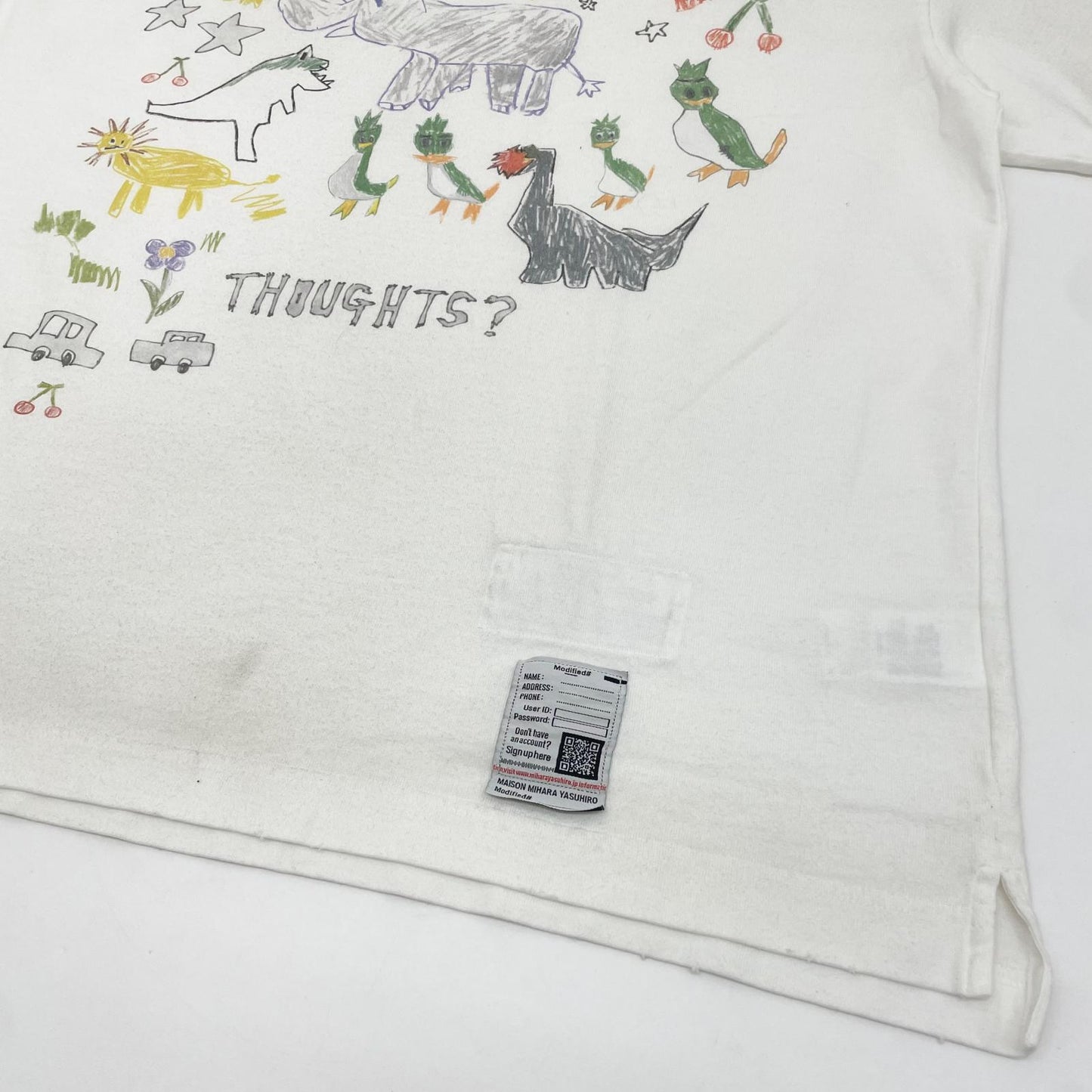 【中古】MIHARA YASUHIRO | ミハラヤスヒロ　26SS Kids Doodle Printed T-shirt 半袖Ｔシャツ J16TS831 ホワイト サイズ：50【尾張小牧店】