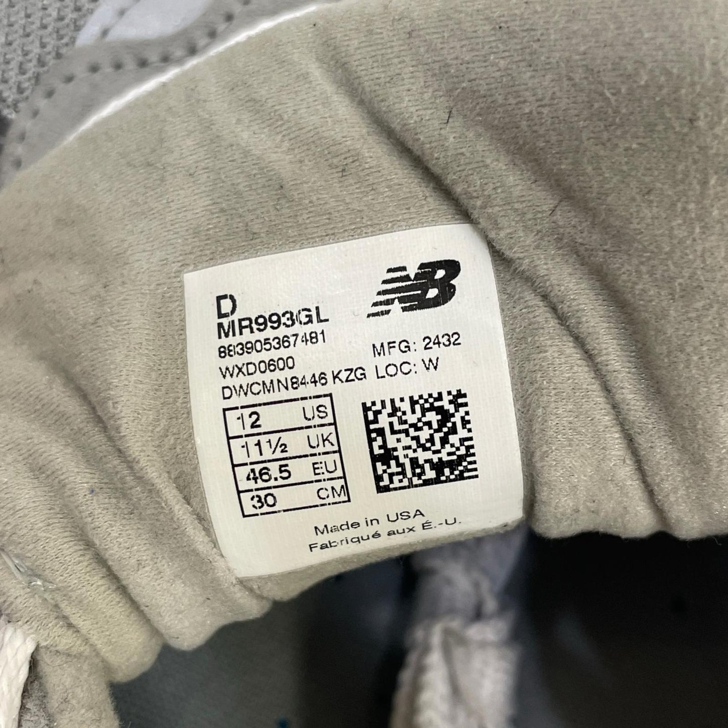 NEW BALANCE | ニューバランス スニーカー 30.0cm MR993GL グレー