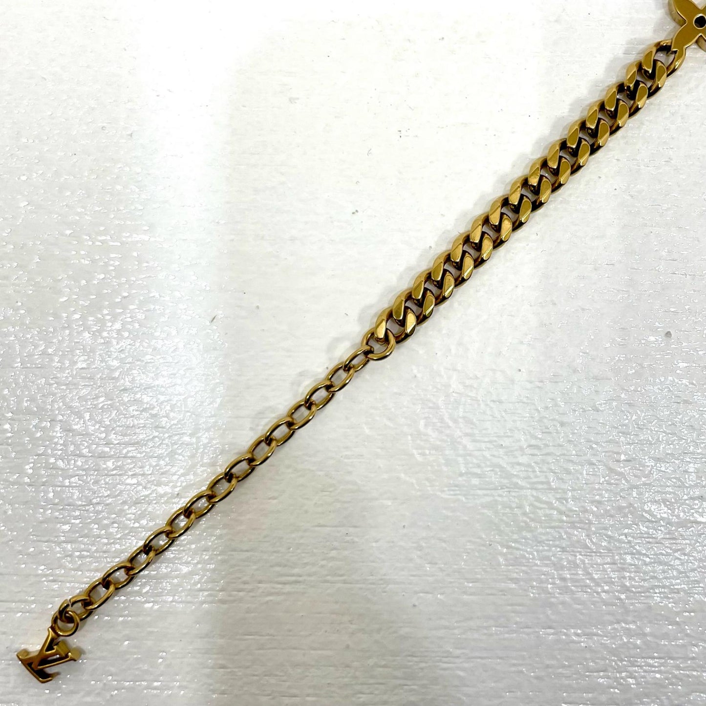【中古】LOUIS VUITTON | ルイ・ヴィトン モノグラム ロウ ブレスレット M03752 ゴールド【尾張小牧店】