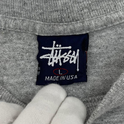 【中古】STUSSY | ステューシー ファイト 紺タグ　半袖Ｔシャツ グレー サイズ：L【尾張小牧店】