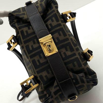 【中古】FENDI | フェンディ　ズッカ ハンドバッグ ブラウン【尾張小牧店】