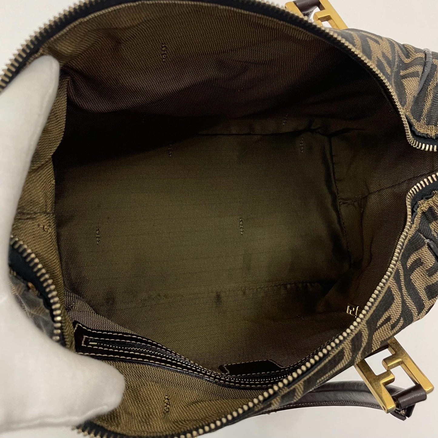 【中古】FENDI | フェンディ　ズッカ ハンドバッグ ブラウン【尾張小牧店】