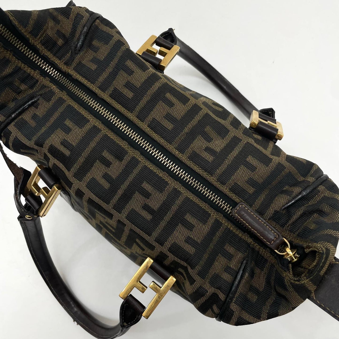 【中古】FENDI | フェンディ　ズッカ ハンドバッグ ブラウン【尾張小牧店】