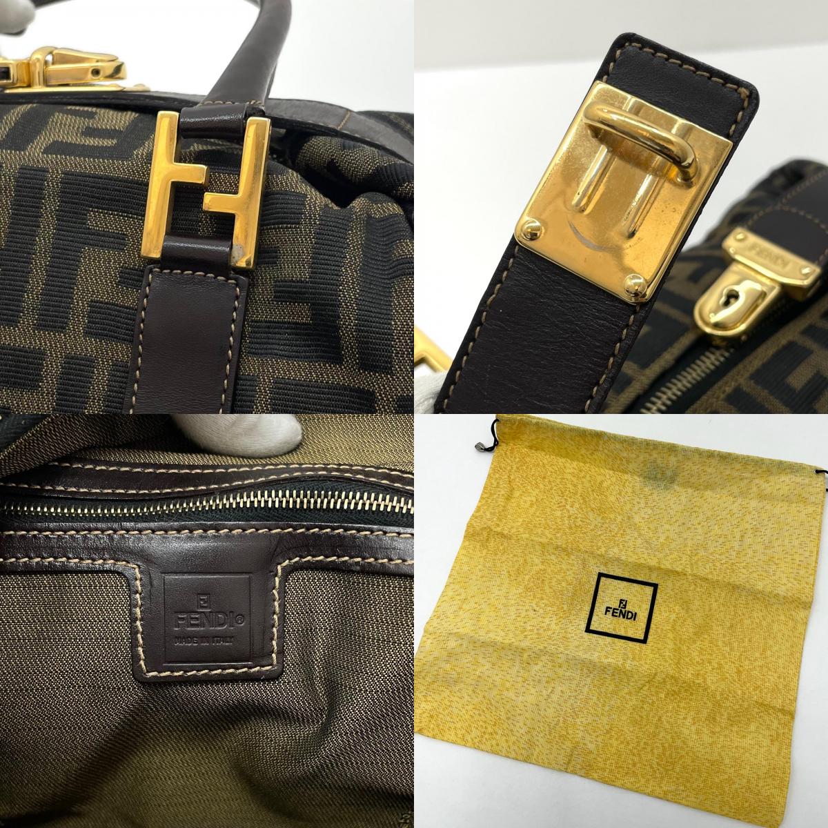 【中古】FENDI | フェンディ　ズッカ ハンドバッグ ブラウン【尾張小牧店】