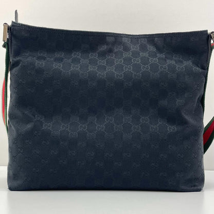 【中古】GUCCI | グッチ GGキャンバス シェリーライン ショルダーバッグ 189751・497717 ブラック【尾張小牧店】