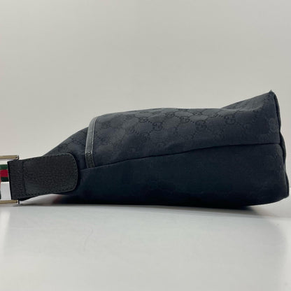 【中古】GUCCI | グッチ GGキャンバス シェリーライン ショルダーバッグ 189751・497717 ブラック【尾張小牧店】