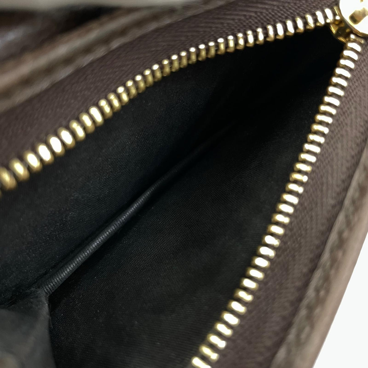 【中古】GUCCI | グッチ GGスプリーム ベージュ エボニー オフィディア 二つ折り財布 523155・0416 ブラウン【尾張小牧店】