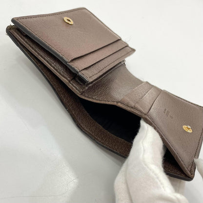 【中古】GUCCI | グッチ GGスプリーム ベージュ エボニー オフィディア 二つ折り財布 523155・0416 ブラウン【尾張小牧店】