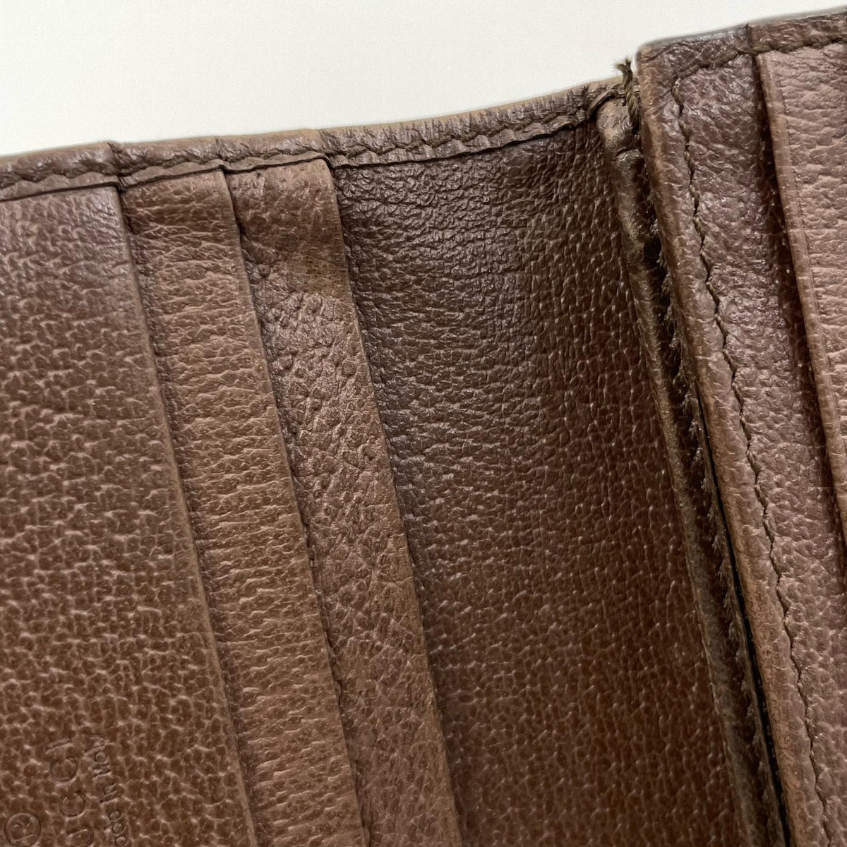【中古】GUCCI | グッチ GGスプリーム ベージュ エボニー オフィディア 二つ折り財布 523155・0416 ブラウン【尾張小牧店】