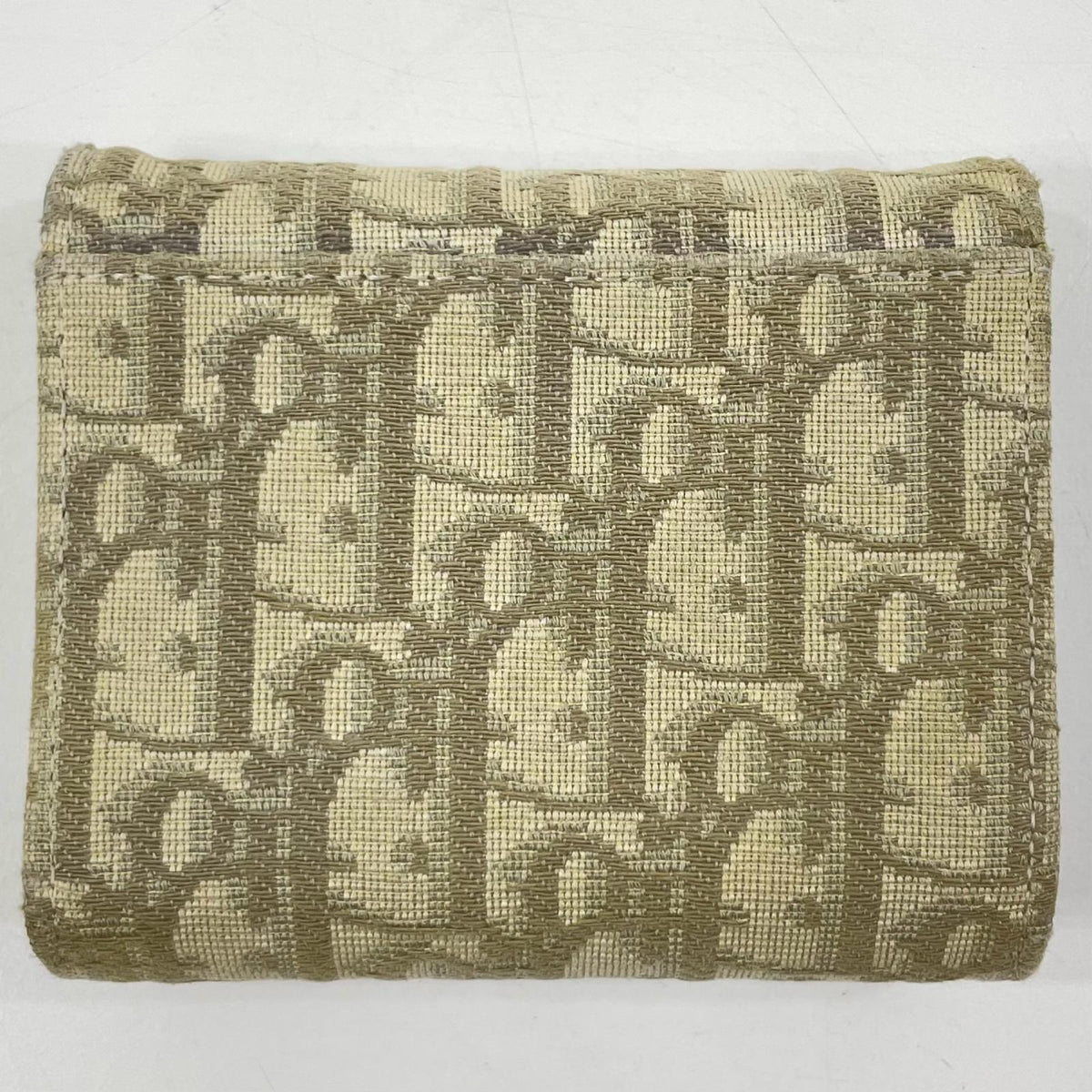 【中古】Dior | ディオール サドルロータスウォレット コンパクト 三つ折り財布 S5652CTZQ グレー【尾張小牧店】