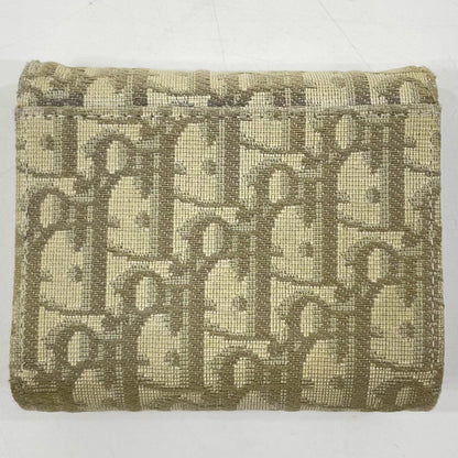 【中古】Dior | ディオール サドルロータスウォレット コンパクト 三つ折り財布 S5652CTZQ グレー【尾張小牧店】
