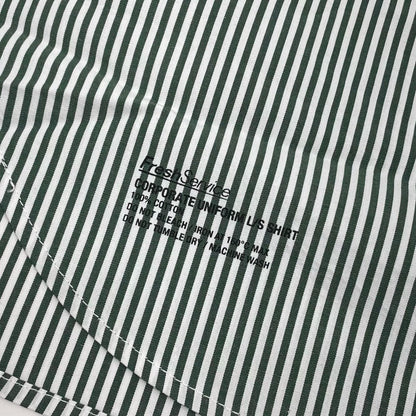 FreshService | フレッシュサービス CORPORATE UNIFORM L/S SHIRT 長袖Ｔシャツ FSC261-50102B ホワイト×グリーン サイズ：L【尾張小牧店】