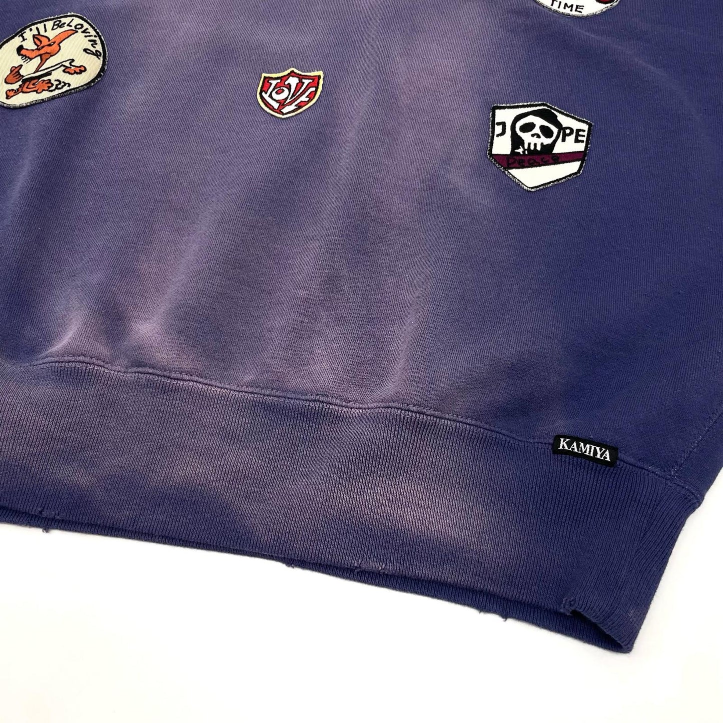 Henry Neck Sweat T/C MltPch スウェット G16PO074 パープル サイズ：M【尾張小牧店】