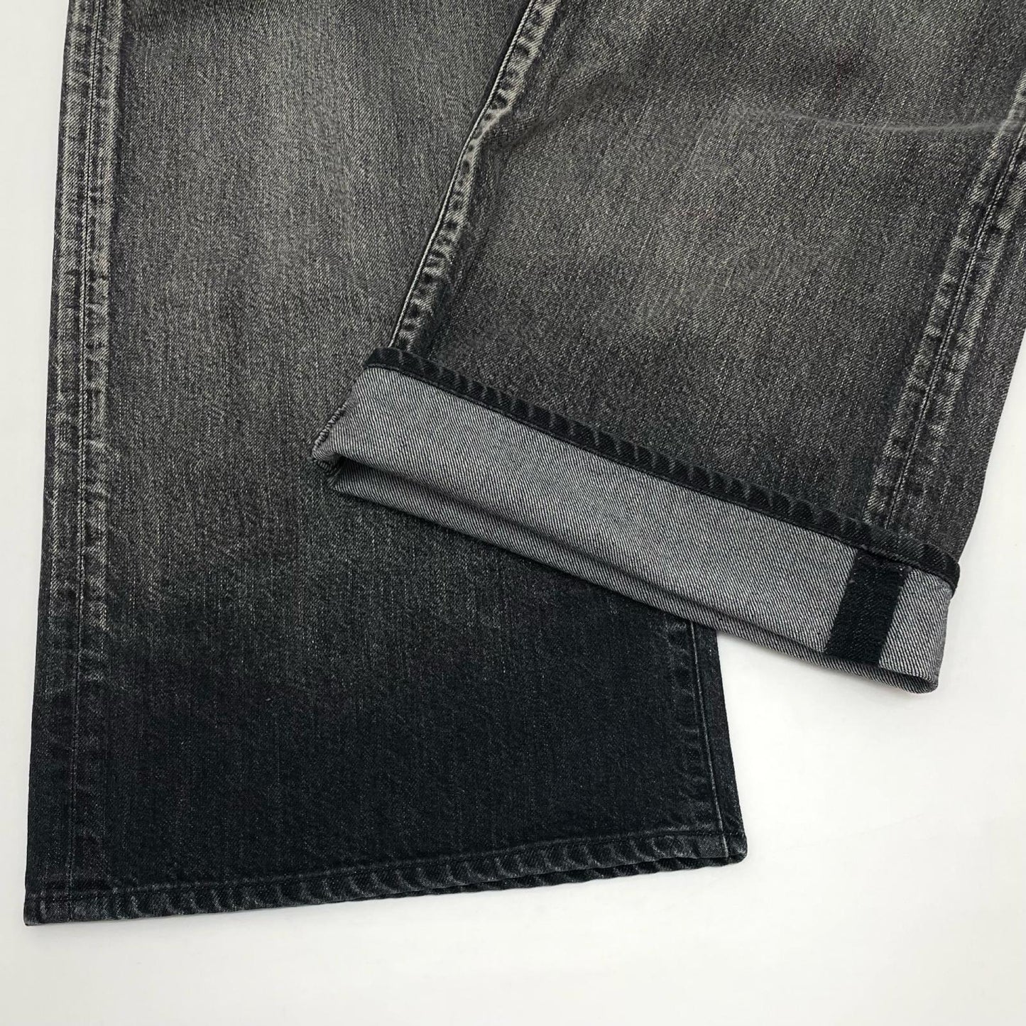 LAD MUSICIAN | ラッドミュージシャン 11.5oz GRADATION DENIM WIDE STRAIGHT PANTS デニムパンツ 2126-504 ブラック サイズ：44【尾張小牧店】