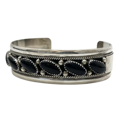 【中古】NAVAJO（ナバホ族） | ナバホゾク　James Shay バングル シルバー×ブラック【尾張小牧店】