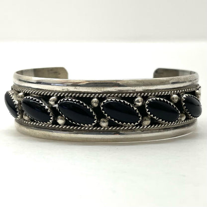 【中古】NAVAJO（ナバホ族） | ナバホゾク　James Shay バングル シルバー×ブラック【尾張小牧店】