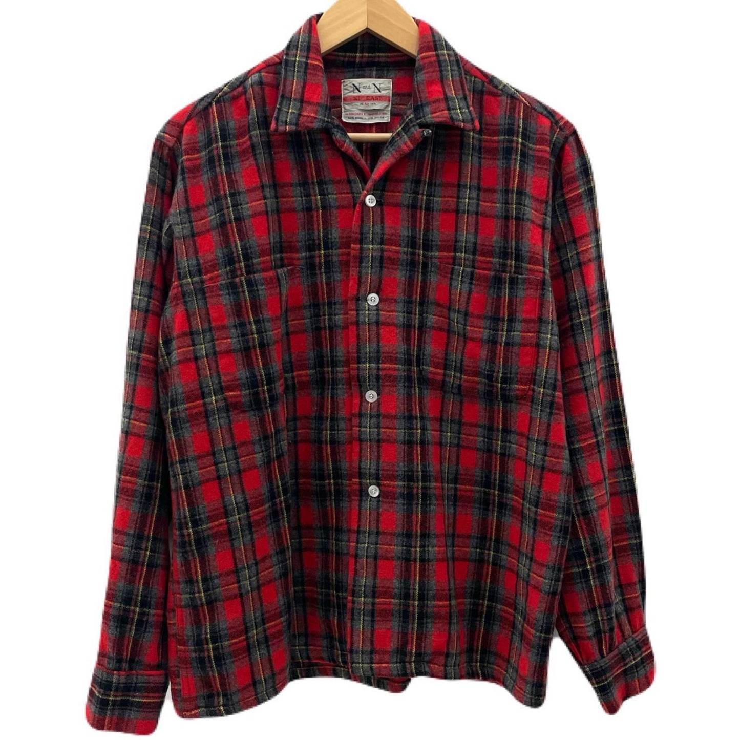 【中古】VINTAGE | ビンテージ ウールシャツ 長袖シャツ レッド×ブラック×グレー【尾張小牧店】