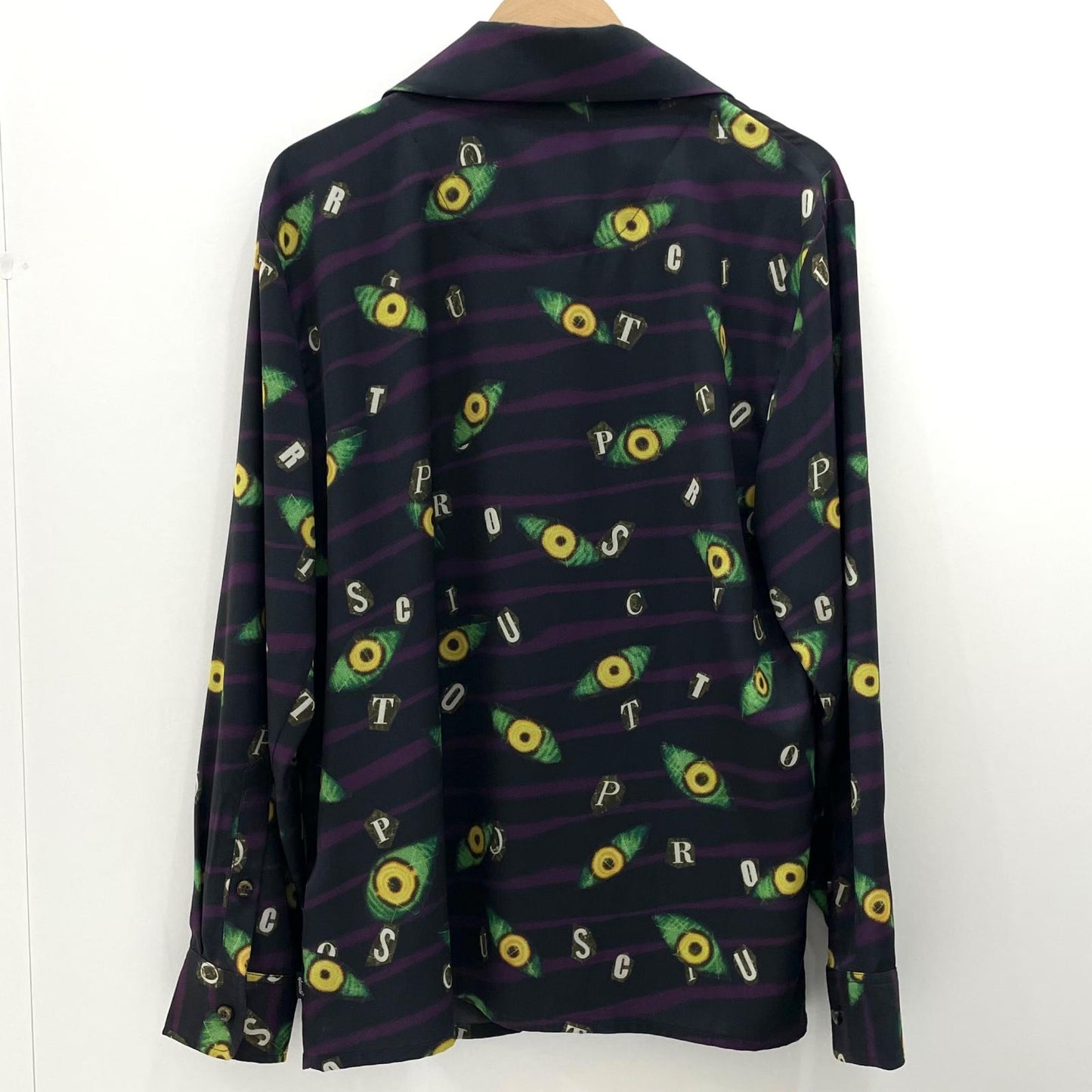 【中古】glamb××JOJO | グラム×ジョジョの奇妙な冒険 プロシュート 総柄長袖シャツ ブラック サイズ：3【尾張小牧店】