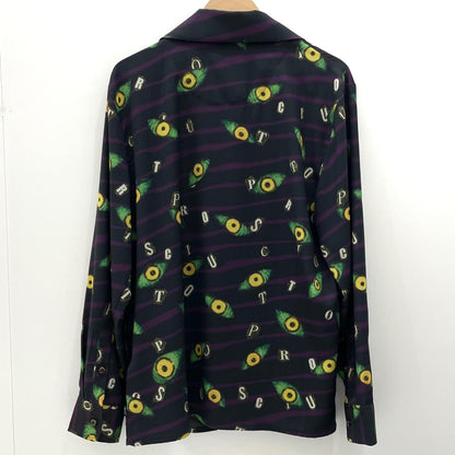 【中古】glamb××JOJO | グラム×ジョジョの奇妙な冒険 プロシュート 総柄長袖シャツ ブラック サイズ：3【尾張小牧店】