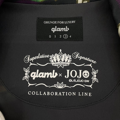 【中古】glamb××JOJO | グラム×ジョジョの奇妙な冒険 プロシュート 総柄長袖シャツ ブラック サイズ：3【尾張小牧店】