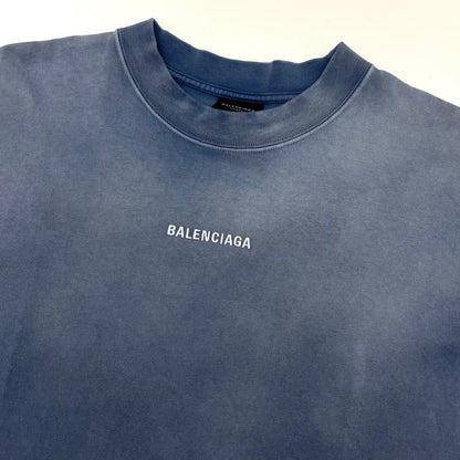 【中古】BALENCIAGA | バレンシアガ　23AW Medium Fit T-Shirt 半袖Ｔシャツ TPVK1 4313 ブルー サイズ：L【尾張小牧店】