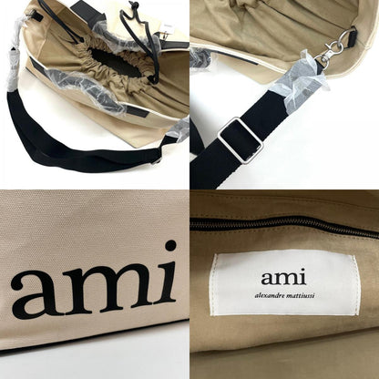 【中古】AMI | アミ LARGE MARKET BAG 2wayバッグ　ハンドバッグ　トートバッグ　ショルダーバッグ ベージュ【尾張小牧店】