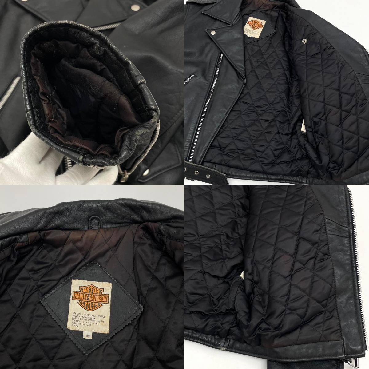 【中古】HARLEY-DAVIDSON | ハーレーダビットソン ライダースジャケット ブラック サイズ：40【尾張小牧店】