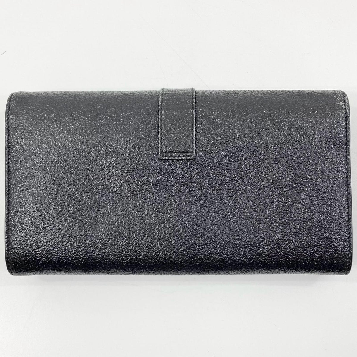 【中古】SAINT LAURENT | サンローラン YSLライン ラージ フラップウォレット 長財布 414567C133U ブラック【尾張小牧店】