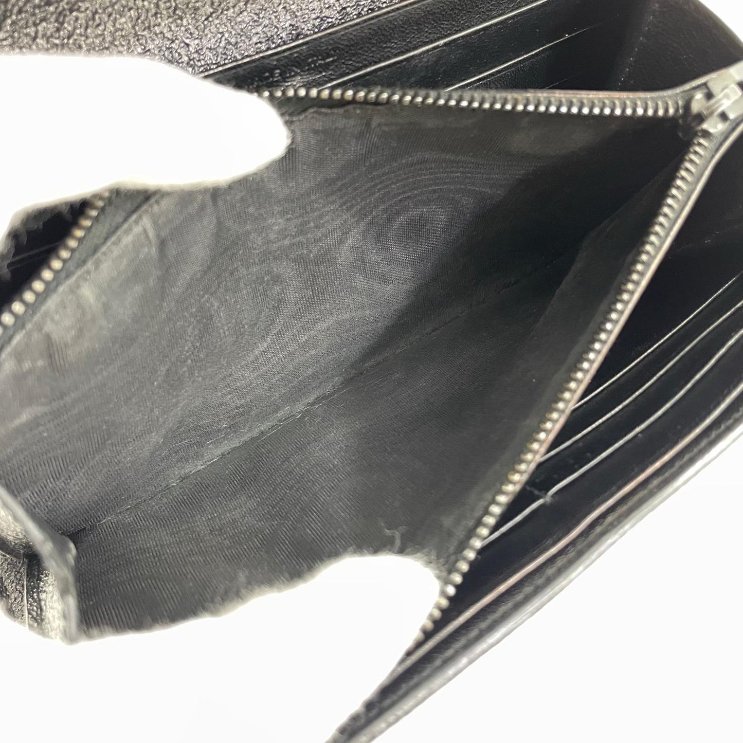 【中古】SAINT LAURENT | サンローラン YSLライン ラージ フラップウォレット 長財布 414567C133U ブラック【尾張小牧店】