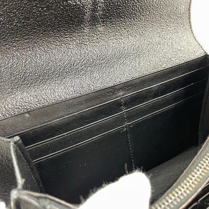 【中古】SAINT LAURENT | サンローラン YSLライン ラージ フラップウォレット 長財布 414567C133U ブラック【尾張小牧店】