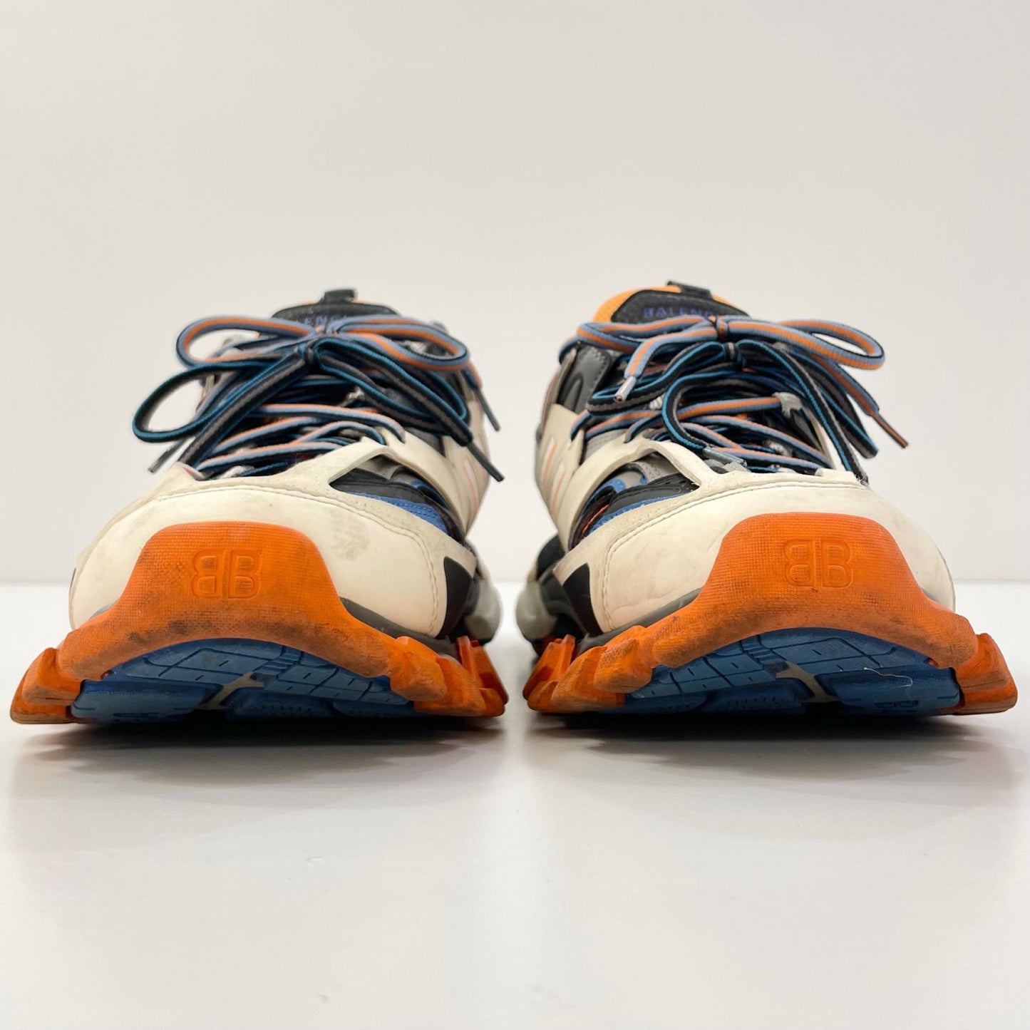 【中古】BALENCIAGA | バレンシアガ TRACK TRAINERS トラック トレーナー ローカットスニーカー 542023 ホワイト×ブルー×オレンジ×グレー 26.5cm【尾張小牧店】