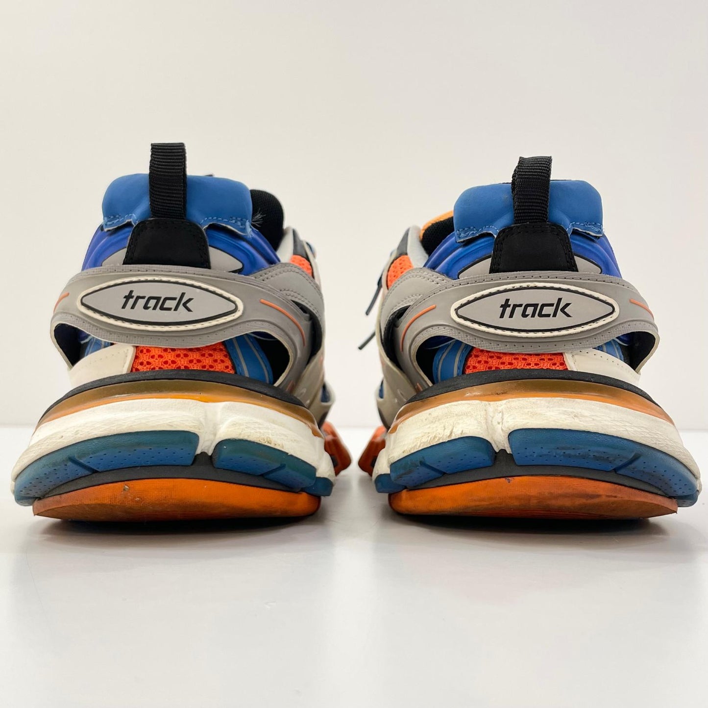 【中古】BALENCIAGA | バレンシアガ TRACK TRAINERS トラック トレーナー ローカットスニーカー 542023 ホワイト×ブルー×オレンジ×グレー 26.5cm【尾張小牧店】