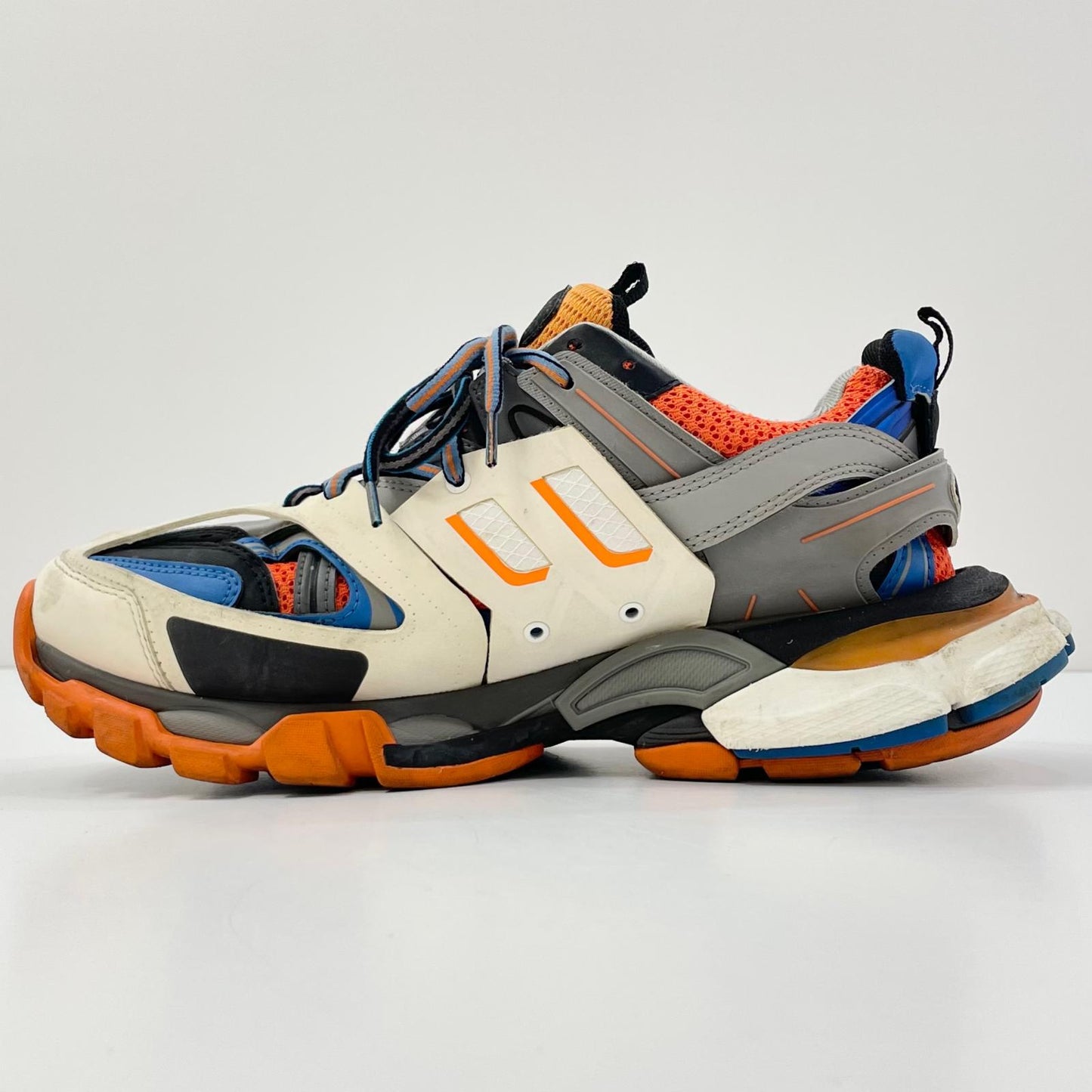 【中古】BALENCIAGA | バレンシアガ TRACK TRAINERS トラック トレーナー ローカットスニーカー 542023 ホワイト×ブルー×オレンジ×グレー 26.5cm【尾張小牧店】