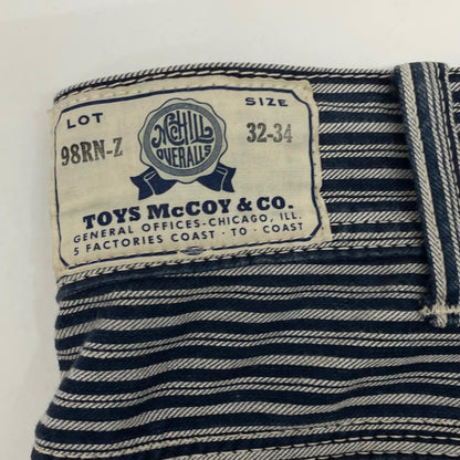 【中古】TOYS McCOY | トイズマッコイ 98RN-Z ヒッコリーストライプ柄　ワークパンツ ネイビー×ホワイト サイズ：32【尾張小牧店】