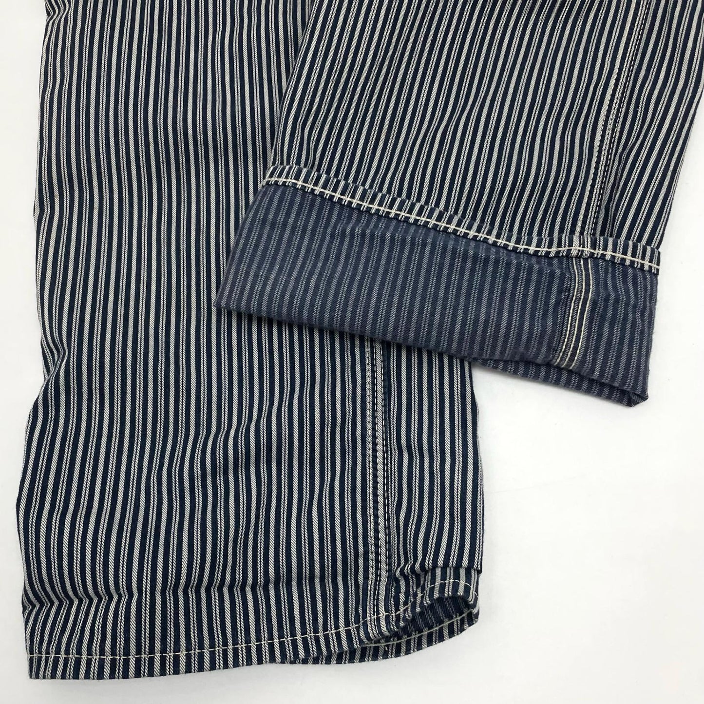 【中古】TOYS McCOY | トイズマッコイ 98RN-Z ヒッコリーストライプ柄　ワークパンツ ネイビー×ホワイト サイズ：32【尾張小牧店】
