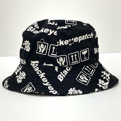 【中古】BlackEyePatch | ブラックアイパッチ　取扱注意 バケットハット ブラック×ホワイト【尾張小牧店】
