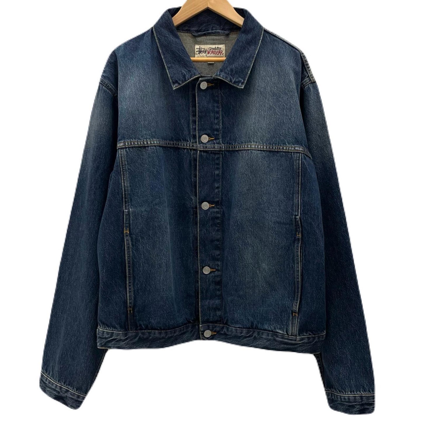 【中古】STUSSY | ステューシー　25SS WORKGEAR　VINTAGE DENIM TRUCKER JACKET デニムジャケット ネイビー サイズ：XL【尾張小牧店】