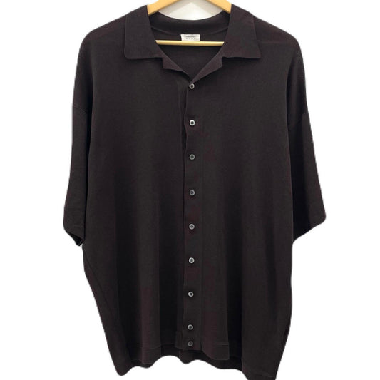 【中古】crepuscule | クレプスキュール Washi Open Collar S/S Shirt 半袖シャツ 2601-017 ブラウン サイズ：2【尾張小牧店】