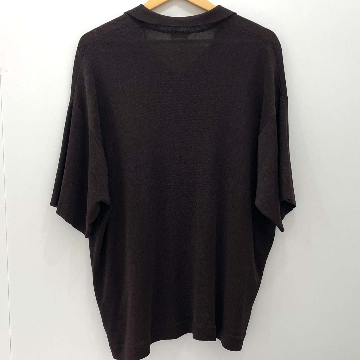 【中古】crepuscule | クレプスキュール Washi Open Collar S/S Shirt 半袖シャツ 2601-017 ブラウン サイズ：2【尾張小牧店】