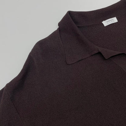 【中古】crepuscule | クレプスキュール Washi Open Collar S/S Shirt 半袖シャツ 2601-017 ブラウン サイズ：2【尾張小牧店】