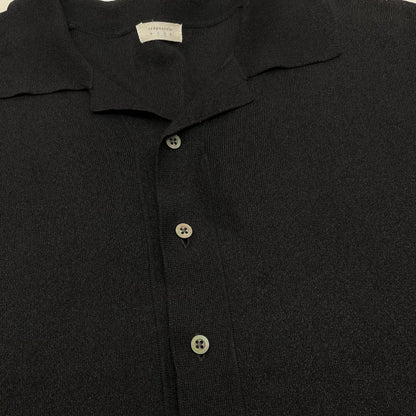 【中古】crepuscule | クレプスキュール Washi Open Collar S/S Shirt 半袖シャツ 2601-017 ブラック サイズ：2【尾張小牧店】