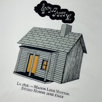 【中古】LOUIS VUITTON | ルイ・ヴィトン 23SS ハウスプリント　半袖Ｔシャツ RM2319 NPG HOY01W ホワイト サイズ：XXL【尾張小牧店】