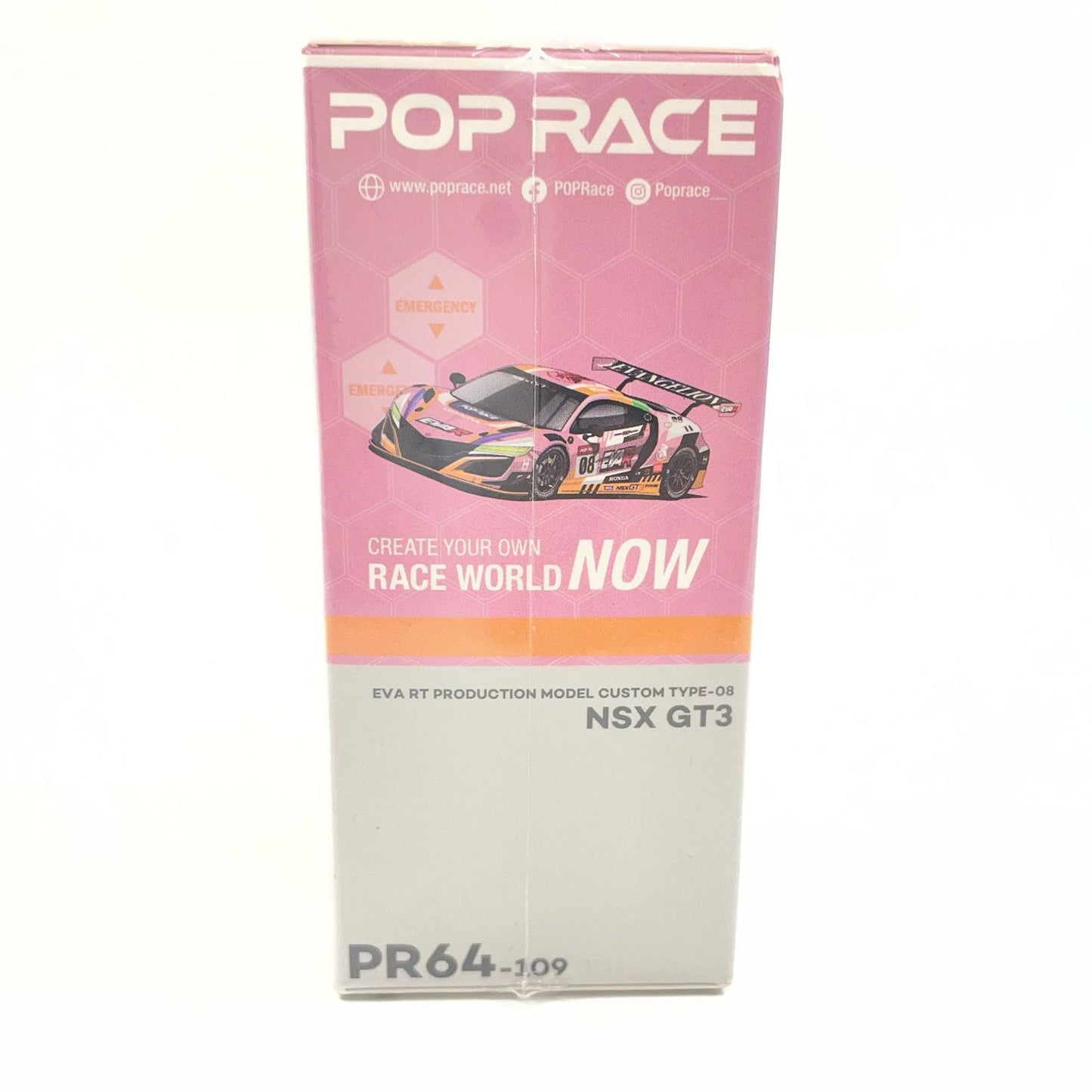 POP RACE 1/64ミニカー EVA RT PRODUCTION MODEL CUSTOM TYPE-08 NSX GT3【尾張小牧店】